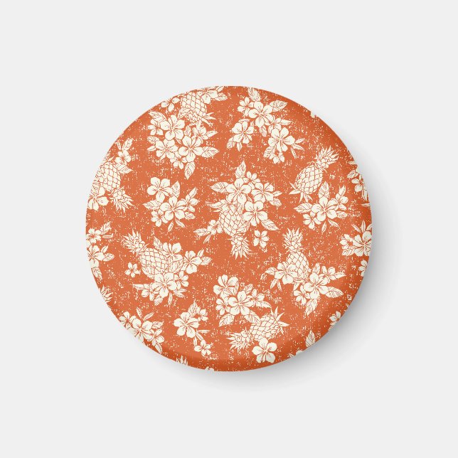 Aloha Spirit: Hibiscus-Pineapple Harmony. Magnet (Framsidan)