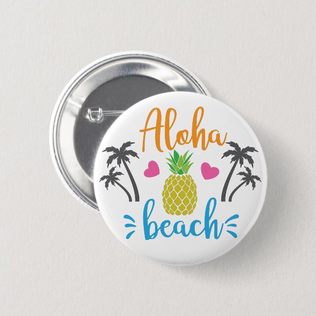 Aloha Strand Knapp (Framsida & baksida)
