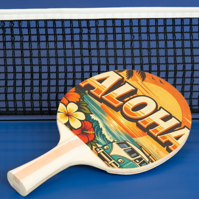 Aloha Strand Solnedgång Ö Pingisracket (Insitu)