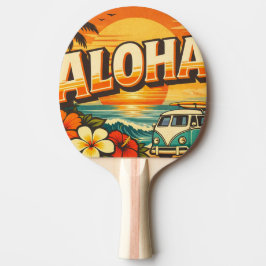 Aloha Strand Solnedgång Ö Pingisracket