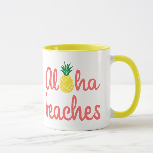 Aloha-stränder 11 oz Kombimugg Mugg (Höger)