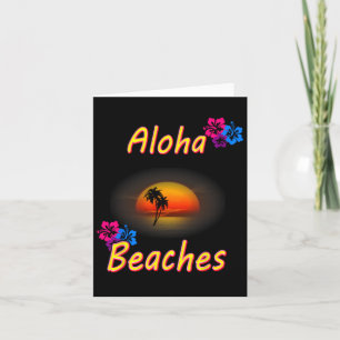 Aloha stränder Hawaiianskt T Shirt Roligt present Kort