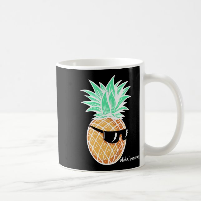 Aloha-stränder Pineapple sommar strand Tropisk Vac Kaffemugg (Höger)