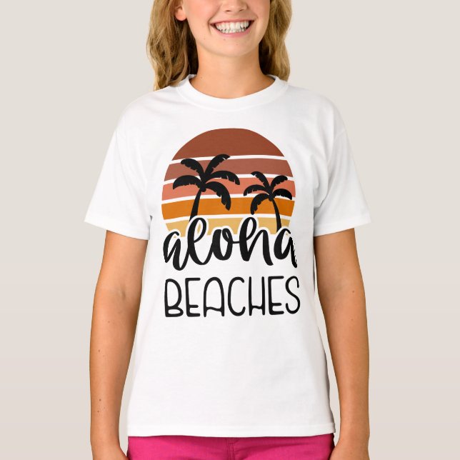 Aloha-stränder  t shirt (Framsida)