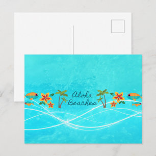 Aloha-stränder Vykort
