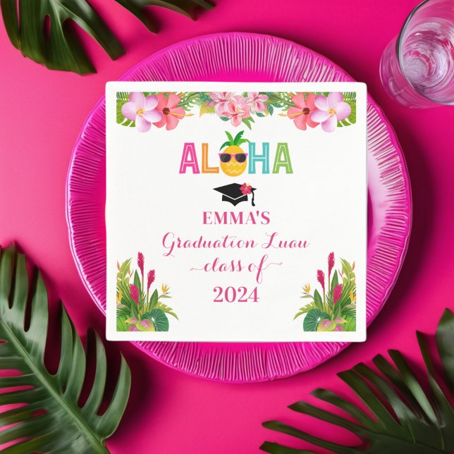 Aloha Studenten Luau-klass 2024 Pappersservett (Skapare uppladdad)