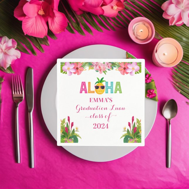 Aloha Studenten Luau-klass 2024 Pappersservett (Skapare uppladdad)