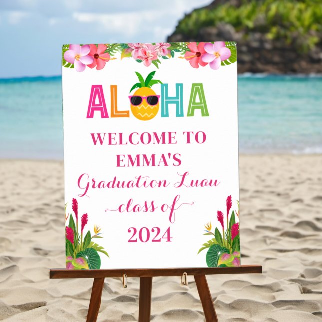 Aloha Studenten Luau-klass 2024 Välkomsthälsning Poster (Skapare uppladdad)