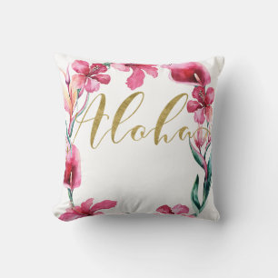 Aloha Summer Blommigt Hibiscus Flower Wandeans Kudde