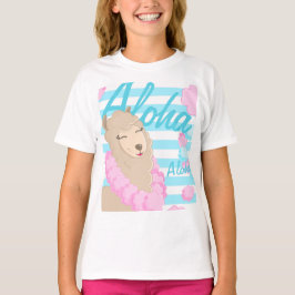 Aloha Summer Hawaii Llama T Shirt
