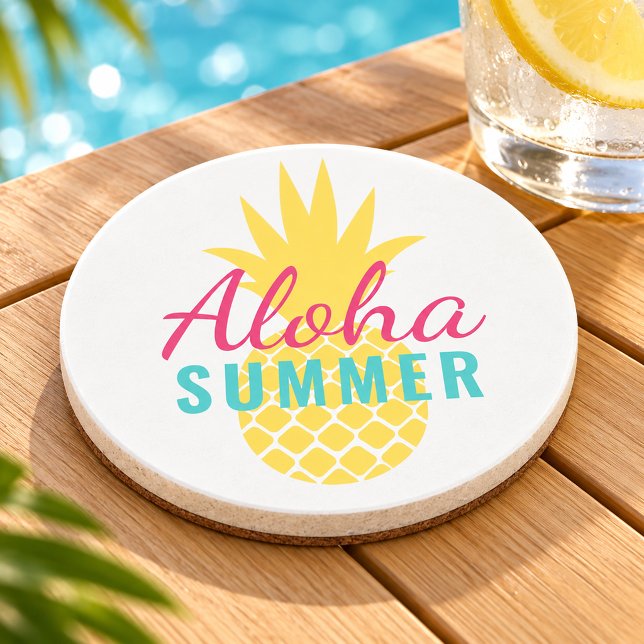 Aloha Summer Tropical Gult Pineapple Underlägg (Skapare uppladdad)