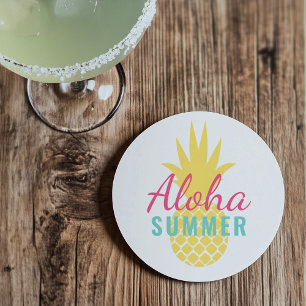 Aloha Summer Tropical Gult Pineapple Underlägg