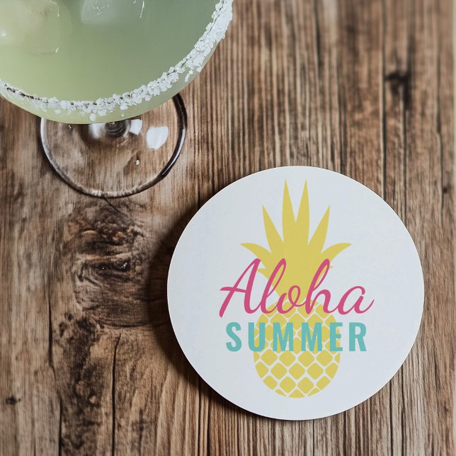Aloha Summer Tropical Gult Pineapple Underlägg (Skapare uppladdad)