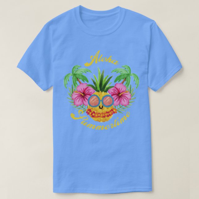 Aloha Summertime TShirt T Shirt (Design framsida)