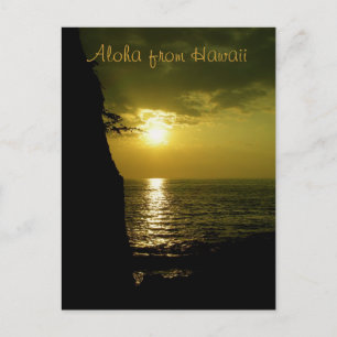Aloha Sunset i Hawaii Vykort