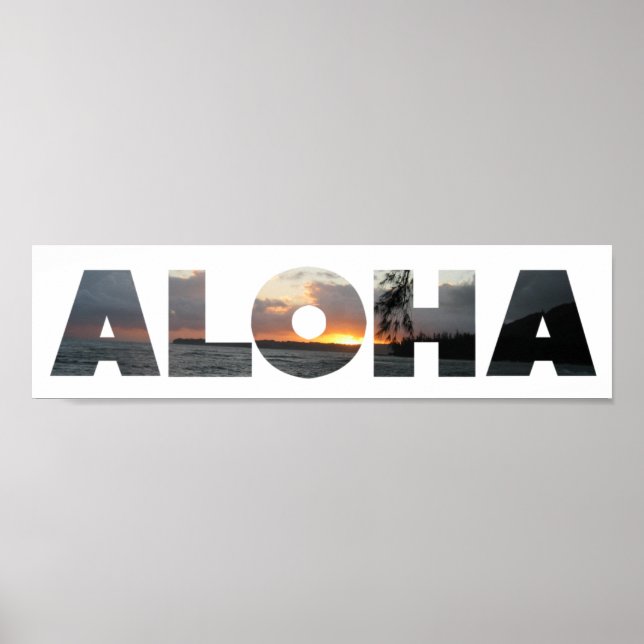 Aloha Sunset Poster (Framsidan)