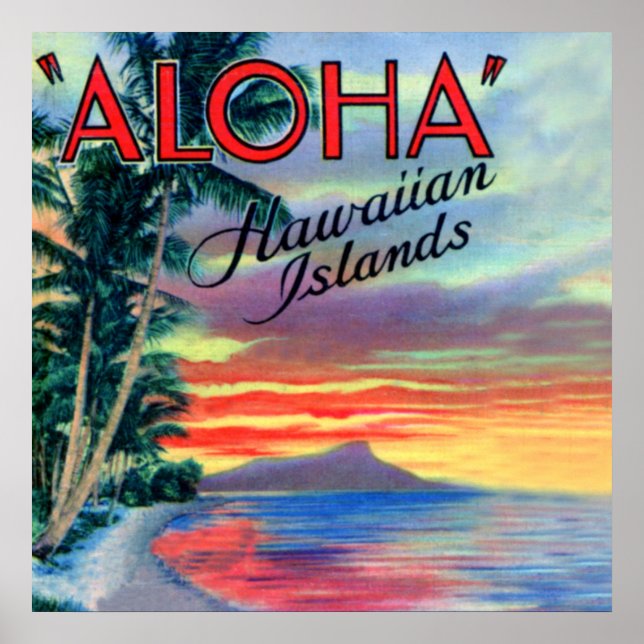 Aloha Sunset Poster (Framsidan)