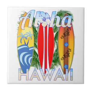 Aloha surfa för Hawaii öar Kakelplatta