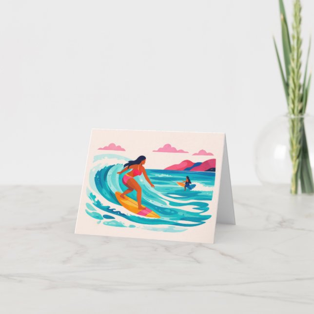 Aloha surfarkort tomt insidan tack kort (Framsida)