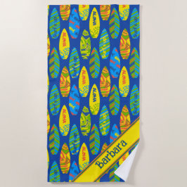Aloha Surfboard Beach Towel