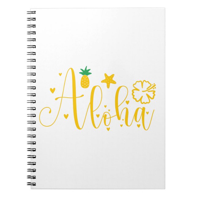 Aloha-Surfer-Handflatan-Tropical-Retro-Beach-Funny Anteckningsbok (Framsidan)