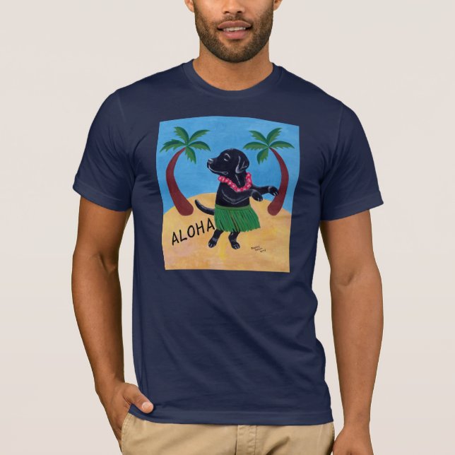 Aloha svart lab t-shirt (Framsida)