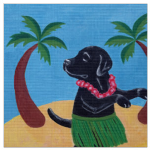 Aloha svart Labrador Tyg