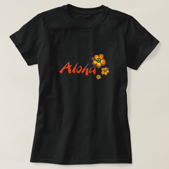 Aloha T-tröja T-shirt (Design framsida)