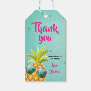 Aloha, tack märkre, Tropical Pineapple Luau Presentetikett