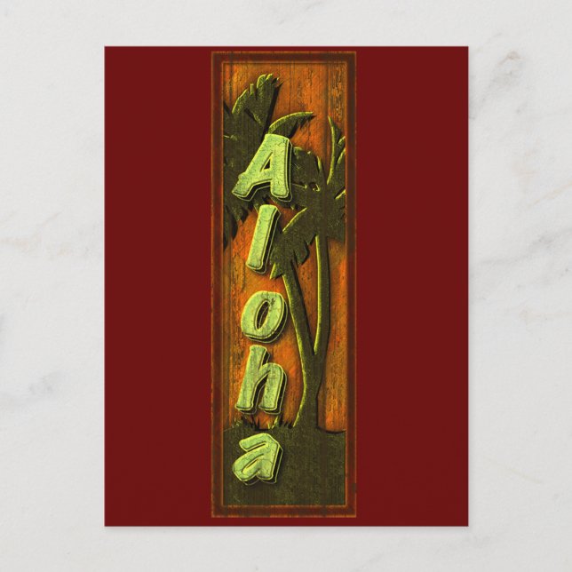 Aloha-tecken Vykort (Framsida)