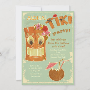 Aloha Tiki-partiets inbjudan