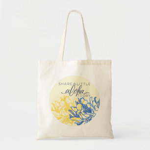 Aloha Tote Bag en Little Aloha (blank back) Tygkasse
