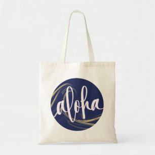 Aloha Tote Bag Kai Ocean (blank back) Tygkasse