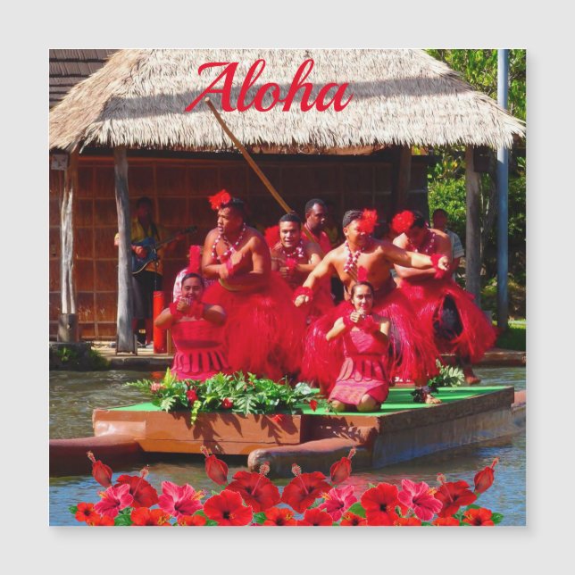 Aloha, traditionell tunga-polynesiska dansare (Framsida)