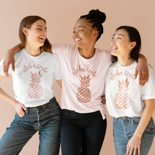 Aloha Tribe Hawaii Ro Guld Pineapple Bridesmaid T Shirt