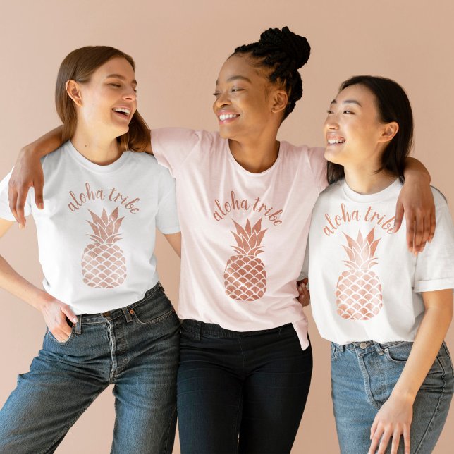 Aloha Tribe Hawaii Ro Guld Pineapple Bridesmaid T Shirt (Skapare uppladdad)