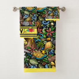 ALOHA Tropical Bath Towel Set