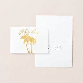 Aloha Tropical Beach Party Birthday Tack Folierat Kort