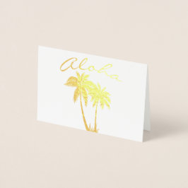 Aloha Tropical Beach Party Birthday Tack Folierat Kort