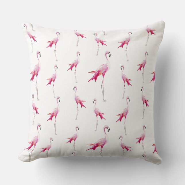 Aloha Tropical Bird Flamingo Pattern Kudde (Framsida)