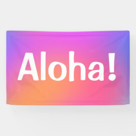 Aloha! Tropical Färg Luau Banner