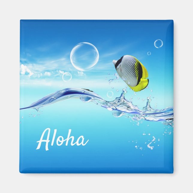 Aloha Tropical Fish Magnet (Framsidan)