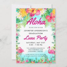 Aloha Tropical Flamingo Luau Party Studenten