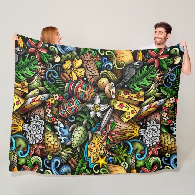 ALOHA Tropical Fleecefilt (På plats)