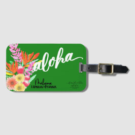 Aloha Tropical Flower Märkre - Malama Honua Ohana Bagagebricka
