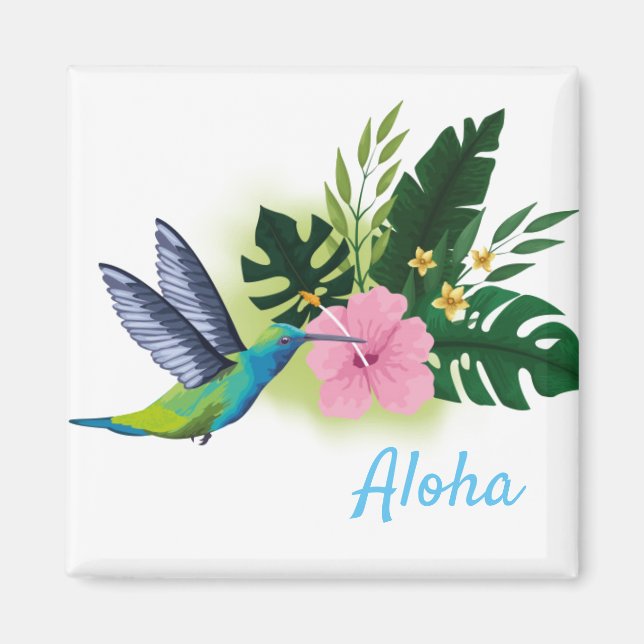 Aloha Tropical Flowers Magnet (Framsidan)