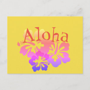 Aloha Tropical Flowers vykort
