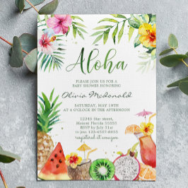 Aloha Tropical Fruits Baby Shower-inbjudan Inbjudningar