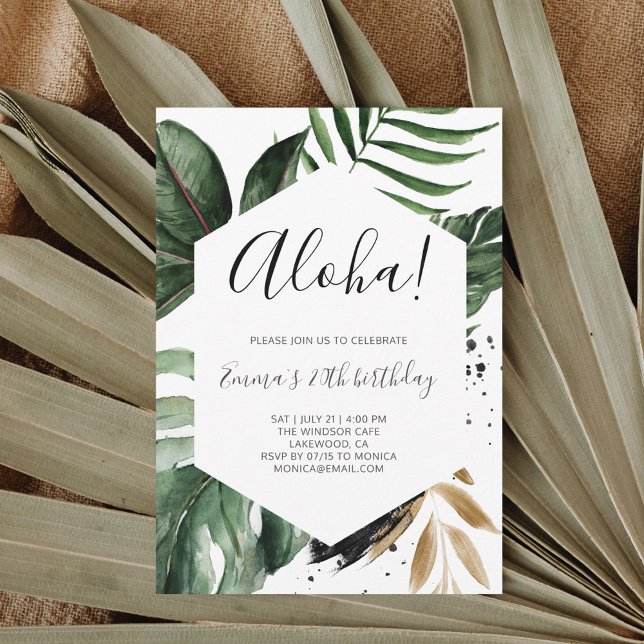 Aloha Tropical Greenery Födelsedagsfest (Skapare uppladdad)