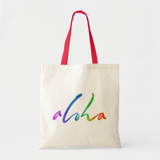 Aloha - Tropical Hand Lettering - Hawaii Hawai'i Tygkasse (Framsidan)